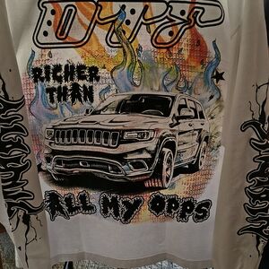 Graphic Long Sleeve Tee - White